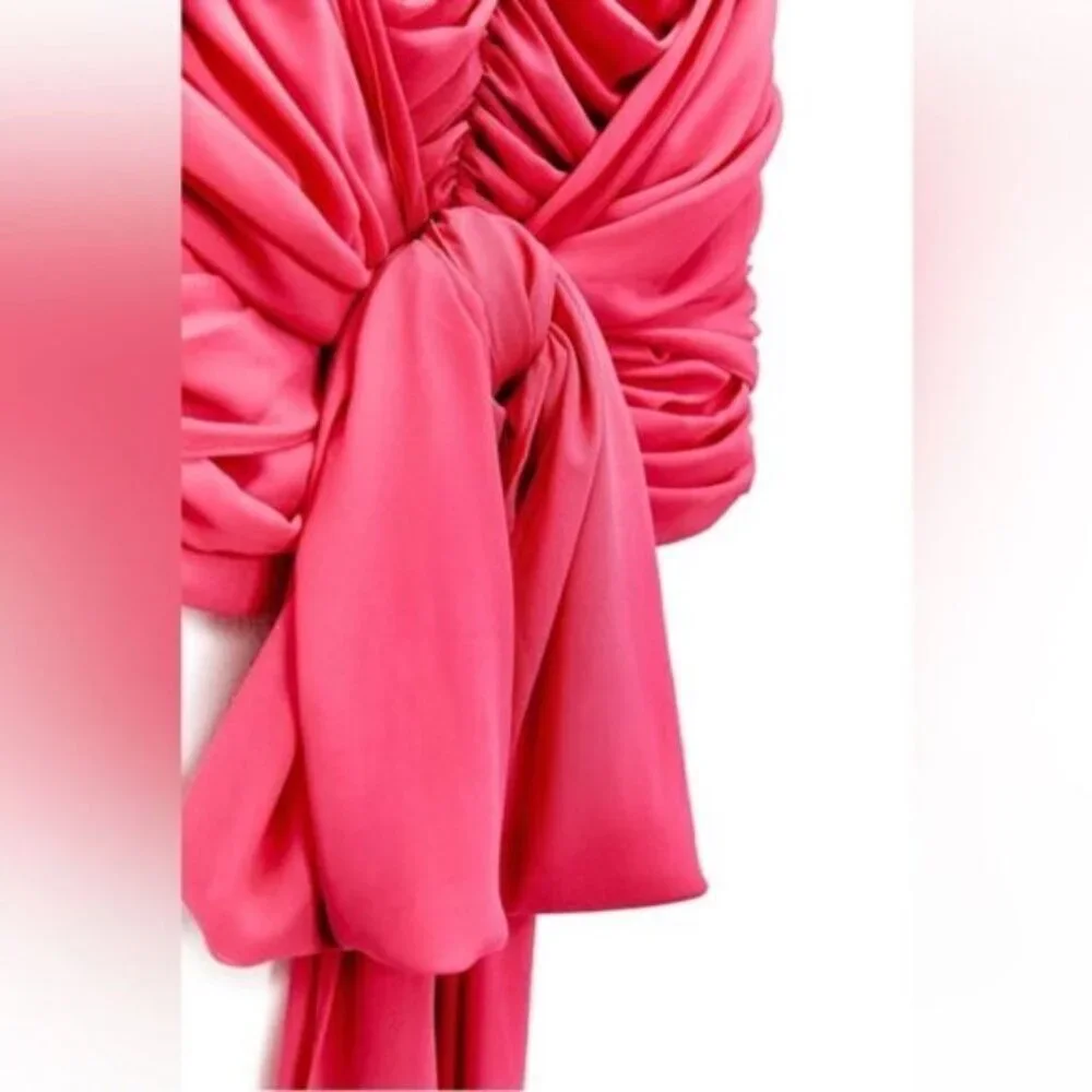 ZARA PINK DRAPED DRESS Summer fav - Picture 7 of 16